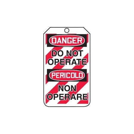 Accuform RP-Plastic, 3-1/4 in Width, 3/8 in Height, , 25 PK TMT220PTP